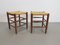 Mid-Century Danish Papercord and Rope Beech Stool, 1960s, Set of 2 1