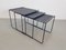 Postmodern Black Perforated Metal Nesting Tables, 1980s, Set of 3, Image 1