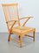 Mid-Century Dutch Beech Relax Chair with Rush Seat, 1960s 1