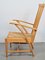 Mid-Century Dutch Beech Relax Chair with Rush Seat, 1960s, Image 8