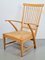Mid-Century Dutch Beech Relax Chair with Rush Seat, 1960s 3