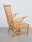 Silla relax holandesa Mid-Century de haya con asiento de punta, años 60, Imagen 9