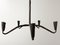 Antique Baroque Ceiling Candleholder in Wrought Iron, France, Image 7