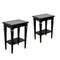 Black Lacquered Side Tables with Drawers, 1990s, Set of 2 1