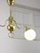 Art Deco Italian Brass and Opaline Chandelier 6