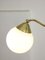 Lámpara de araña italiana Art Déco de latón opalino, Imagen 7