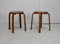 Wooden Stools attributed to Alvar Aalto, 1970s, Set of 2, Image 5