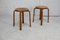 Wooden Stools attributed to Alvar Aalto, 1970s, Set of 2, Image 7