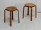 Wooden Stools attributed to Alvar Aalto, 1970s, Set of 2 9