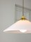 Italian Space Age White Acrylic Glass Saucer Pendant Lamp, 1970s 2