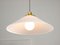 Italian Space Age White Acrylic Glass Saucer Pendant Lamp, 1970s 3