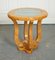 Art Deco Circular Burr Walnut Pedestal Console Table 2