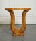Art Deco Circular Burr Walnut Pedestal Console Table 4
