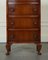 Vintage Art Deco Bow Fronted Mahogany Tall Boy Chest of Drawers 6