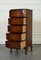 Vintage Art Deco Bow Fronted Mahogany Tall Boy Chest of Drawers 8