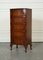 Vintage Art Deco Bow Fronted Mahogany Tall Boy Chest of Drawers 9