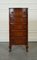 Vintage Art Deco Bow Fronted Mahogany Tall Boy Chest of Drawers 10