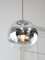 Vintage Italian Glass & Chrome Sphere Ceiling Lamp, 1990s 2