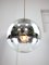 Vintage Italian Glass & Chrome Sphere Ceiling Lamp, 1990s 8