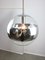 Vintage Italian Glass & Chrome Sphere Ceiling Lamp, 1990s 6