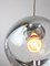 Vintage Italian Glass & Chrome Sphere Ceiling Lamp, 1990s 4