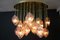 Mid-Century Italian Modern Brass and Pink Glass Chandelier, 2000s, Image 2