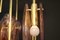 Mid-Century Italian Modern Brass and Pink Glass Chandelier, 2000s, Image 5