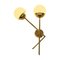 Mid-Century Italian Modern Style Brass and Glass Sconces, Set of 2 7