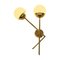 Mid-Century Italian Modern Style Brass and Glass Sconces, Set of 2, Image 7