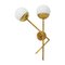 Mid-Century Italian Modern Style Brass and Glass Sconces, Set of 2, Image 5