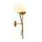 Mid-Century Italian Modern Style Brass and Glass Sconces, Set of 2 9