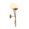 Mid-Century Italian Modern Style Brass and Glass Sconces, Set of 2, Image 9