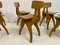 Brutalist Dining Chairs in Elm, 1960s, Set of 6 8