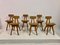 Brutalist Dining Chairs in Elm, 1960s, Set of 6 1