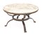 Round Coffee Table in Wrought Iron & Onyx, 1950s 9