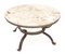 Round Coffee Table in Wrought Iron & Onyx, 1950s, Image 6