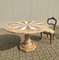 Round Dining Table with Marble Top, 1980s 2