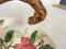 Piatto in ceramica rosa e verde con fiori, Italia, XX secolo, Immagine 9