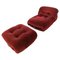 Soriana Lounge Chair with Ottoman attributed to Afra & Tobia Scarpa for Cassina, 1970s, Set of 2, Image 1