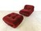 Soriana Lounge Chair with Ottoman attributed to Afra & Tobia Scarpa for Cassina, 1970s, Set of 2, Image 4