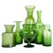 Grüne Mid-Century Modern Vasen von Erik Hoglund für Kosta, Schweden, 1960er, 6er Set 1