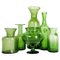 Mid-Century Modern Green Vases attributed to Erik Hoglund for Kosta, Sweden, 1960s, Set of 6 1