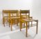 Mid-Century Modern Holz & Leder Stühle, Italien, 1960er, 6 . Set 5