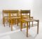 Mid-Century Modern Wood and Leather Chairs, Italy, 1960s, Set of 6 5