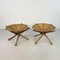French Wicker Stools, 1970s, Set of 2, Image 1
