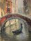 Gino Salviati, Rio Muazzo, Venecia, siglo XX, óleo sobre lienzo, Enmarcado, Imagen 4