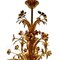 Hollywood Regency Floral Metal Chandelier, 1930s 5