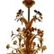 Lámpara de araña Hollywood Regency de metal floral, años 30, Imagen 5