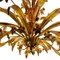 Lámpara de araña Hollywood Regency de metal floral, años 30, Imagen 6