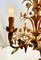 Lámpara de araña Hollywood Regency de metal floral, años 30, Imagen 8